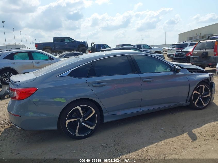 2022 Honda Accord Sport VIN: 1HGCV1F3XNA108179 Lot: 40175549