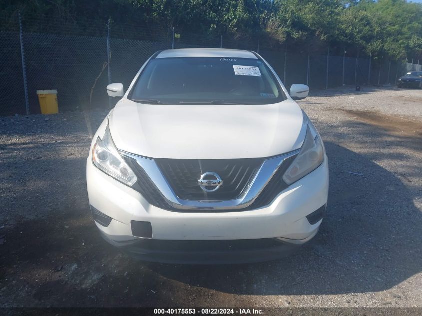 2016 Nissan Murano S VIN: 5N1AZ2MH6GN130184 Lot: 40175553