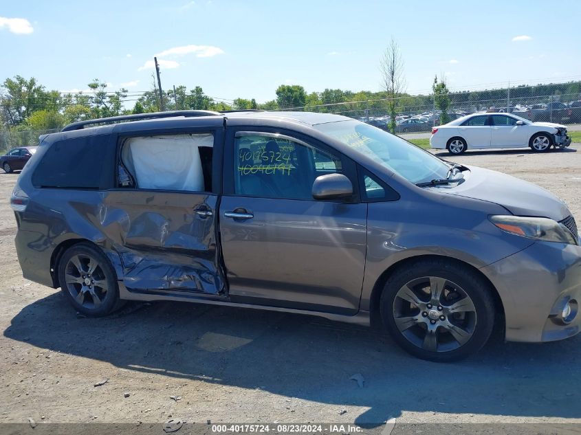 2015 Toyota Sienna Se Premium 8 Passenger VIN: 5TDXK3DC1FS577706 Lot: 40175724