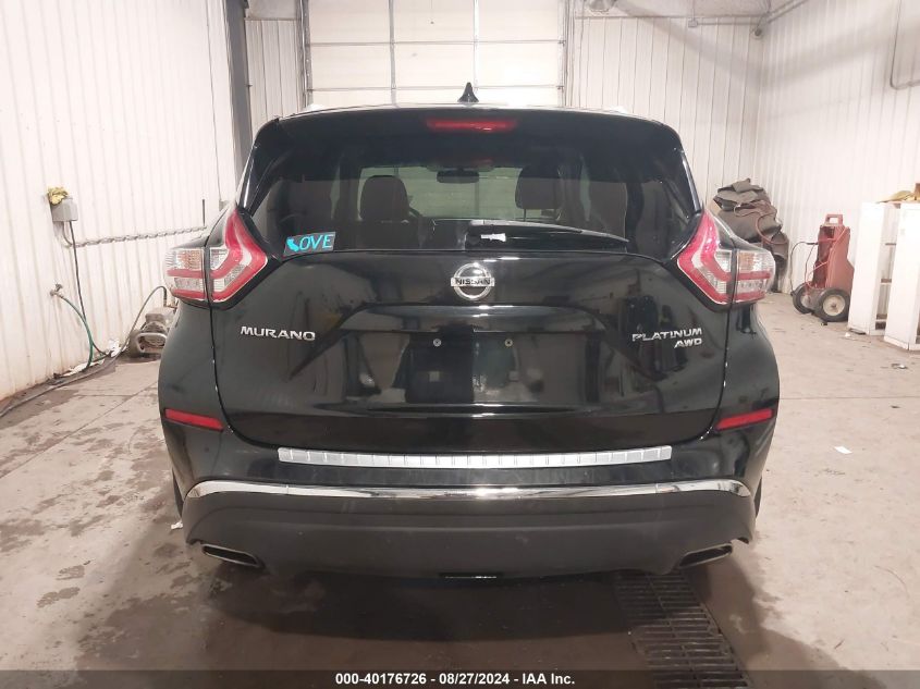 2017 Nissan Murano Platinum VIN: 5N1AZ2MH2HN198581 Lot: 40176726