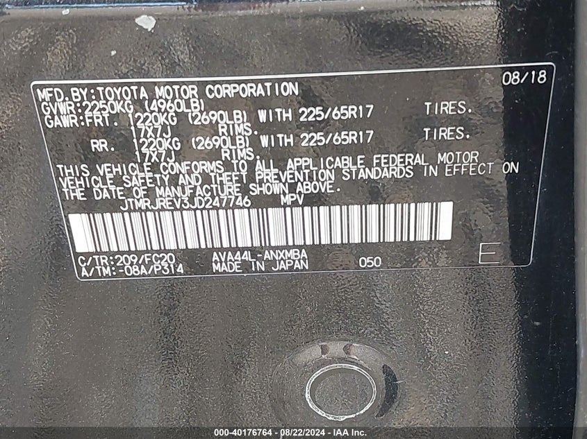 2024 TOYOTA RAV4 HYBRID XLE - 4T3RWRFV5RU145587