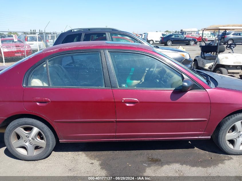 2004 Honda Civic Ex VIN: 2HGES26854H571785 Lot: 40177137