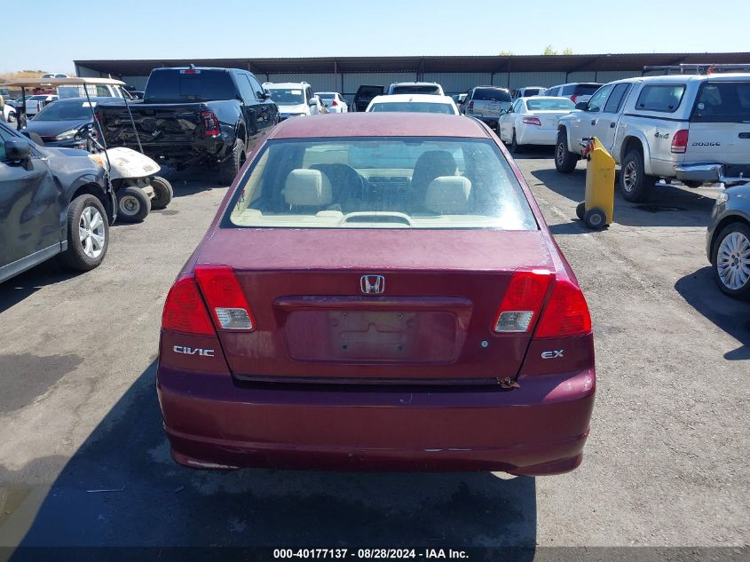 2004 Honda Civic Ex VIN: 2HGES26854H571785 Lot: 40177137