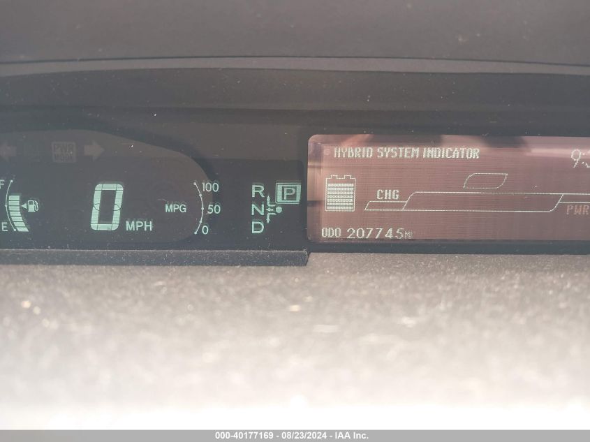 2011 Toyota Prius Two VIN: JTDKN3DU0B0262161 Lot: 40177169