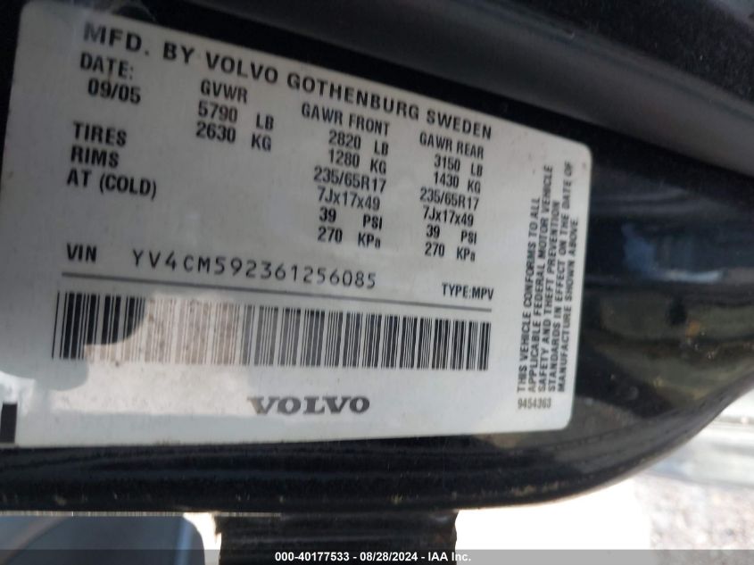 YV4CM592361256085 2006 Volvo Xc90 2.5T