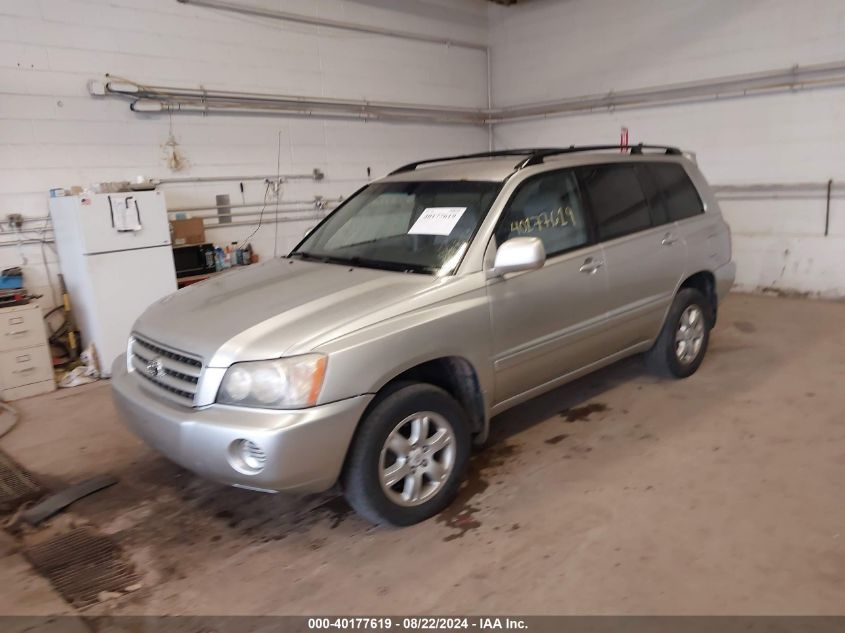 2002 Toyota Highlander Limited V6/V6 VIN: JTEHF21A520056874 Lot: 40177619