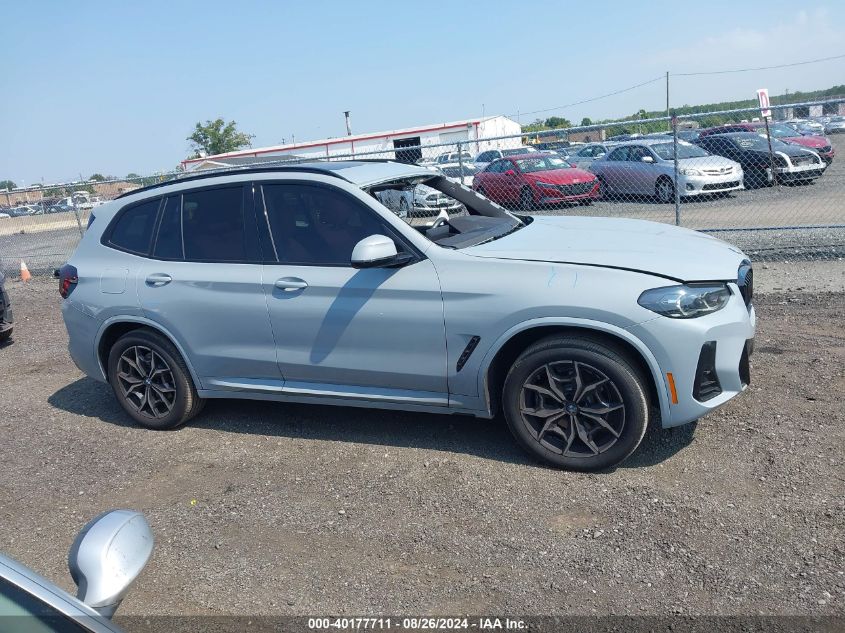 2023 BMW X3 xDrive30I VIN: 5UX53DP02P9T10682 Lot: 40177711