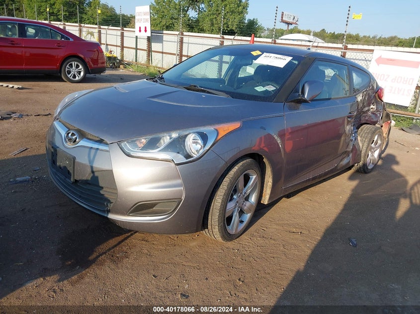 2014 HYUNDAI VELOSTER BASE W/BLACK - KMHTC6AD7EU217601