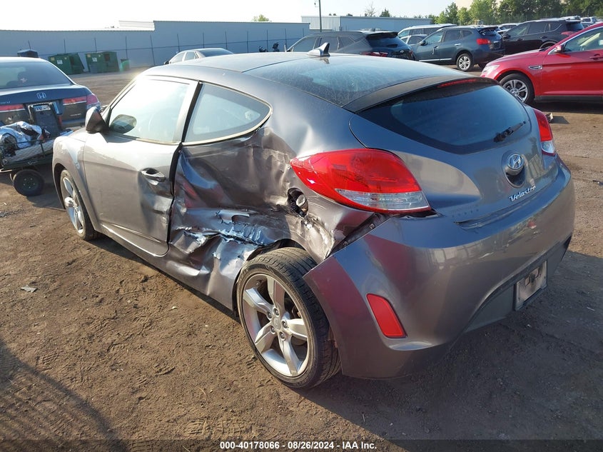 2014 HYUNDAI VELOSTER BASE W/BLACK - KMHTC6AD7EU217601