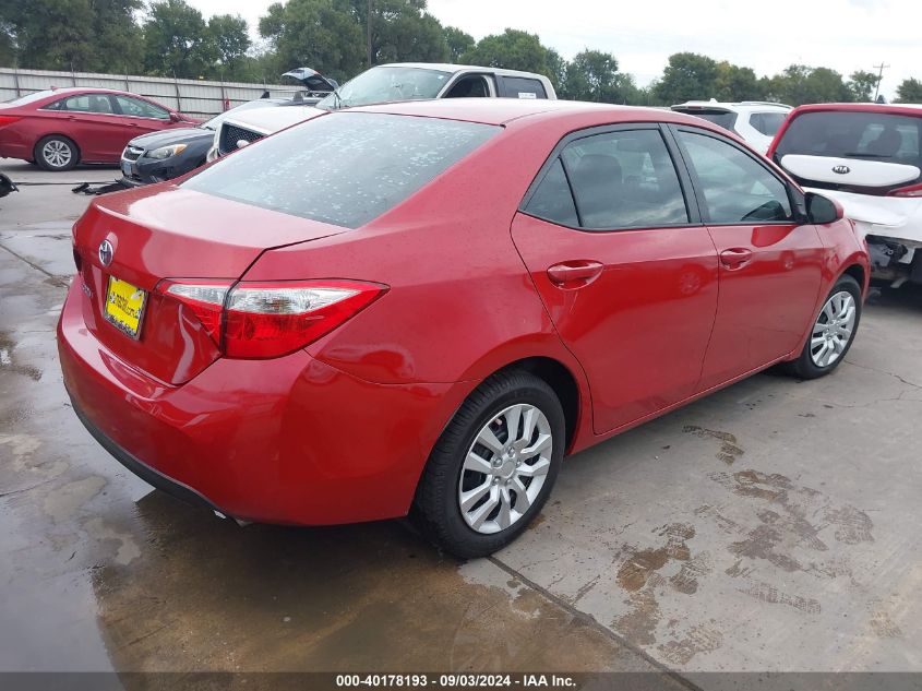 2016 Toyota Corolla Le VIN: 5YFBURHE9GP402181 Lot: 40178193