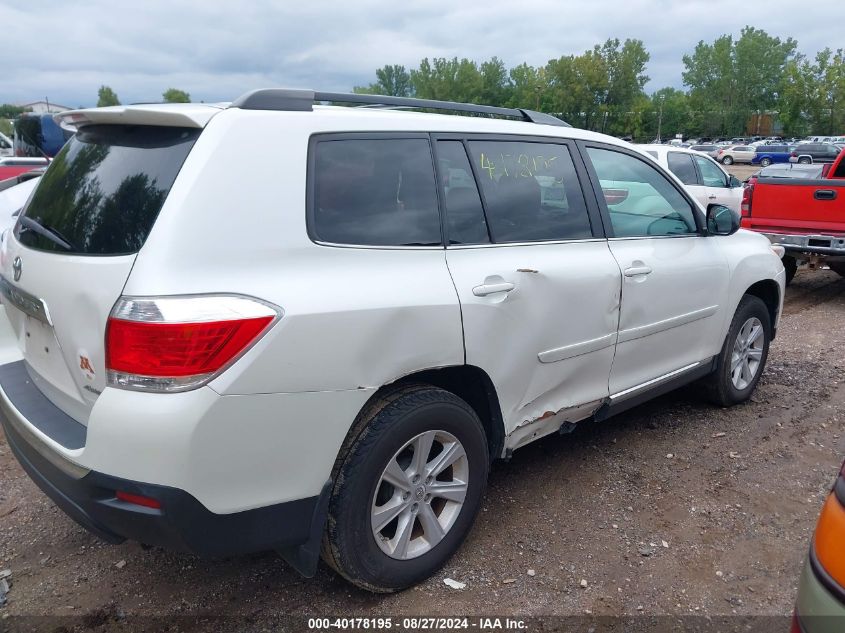 2013 Toyota Highlander Se V6 VIN: 5TDBK3EH4DS195087 Lot: 40178195