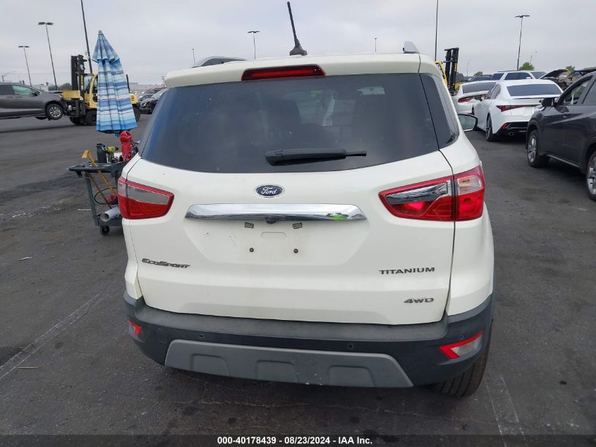 2020 Ford Ecosport Titanium VIN: MAJ6S3KL5LC354490 Lot: 40178439