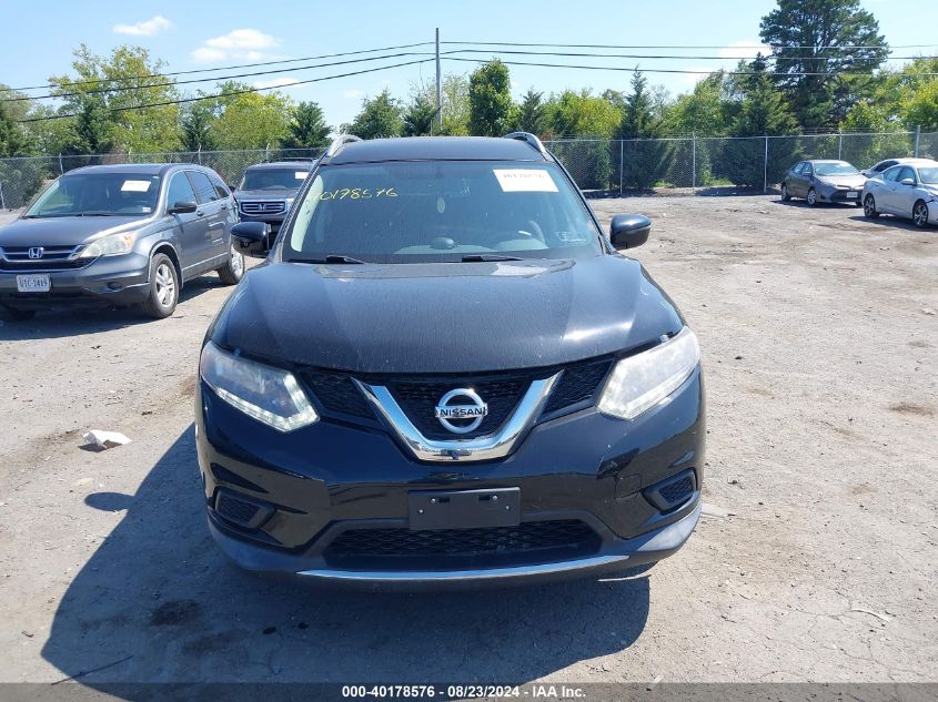 2016 Nissan Rogue Sv VIN: KNMAT2MV8GP622893 Lot: 40178576