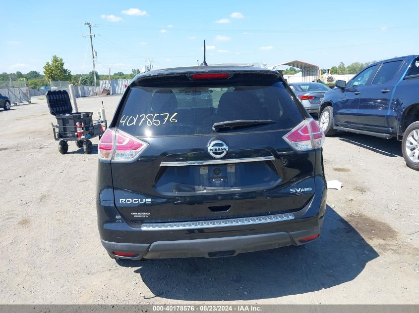 2016 Nissan Rogue Sv VIN: KNMAT2MV8GP622893 Lot: 40178576