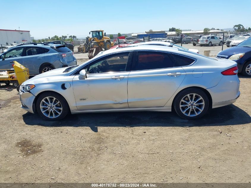 2017 Ford Fusion Energi Se Luxury VIN: 3FA6P0PU5HR183749 Lot: 40178752