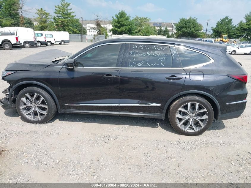 2022 Acura Mdx Technology Package VIN: 5J8YE1H47NL009478 Lot: 40178984