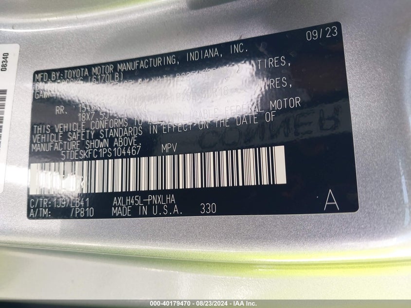 2023 TOYOTA SIENNA PLATINUM - 5TDESKFC1PS104467