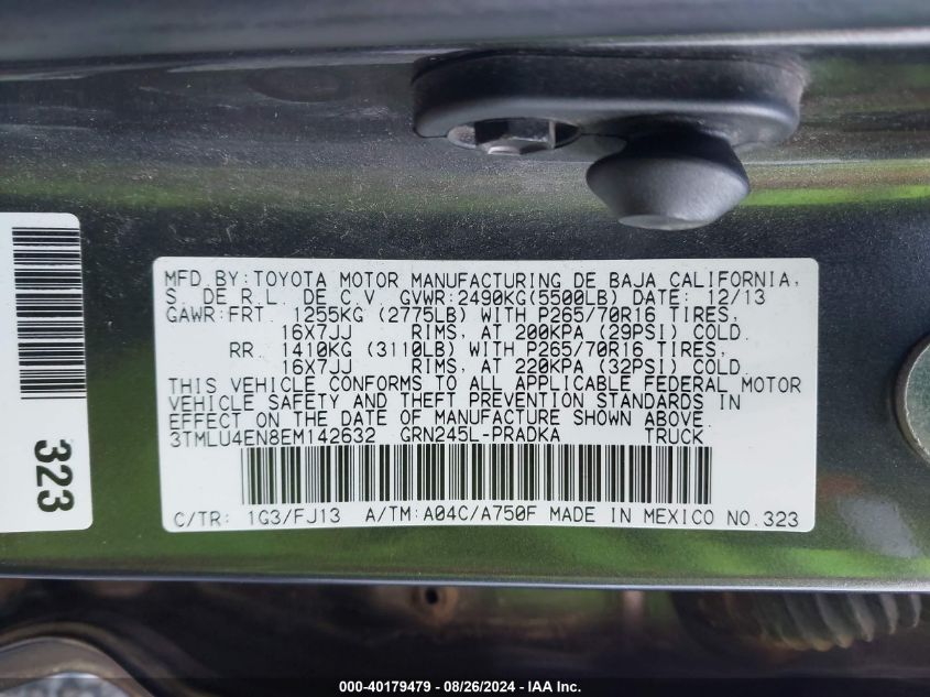 3TMLU4EN8EM142632 2014 Toyota Tacoma Base V6