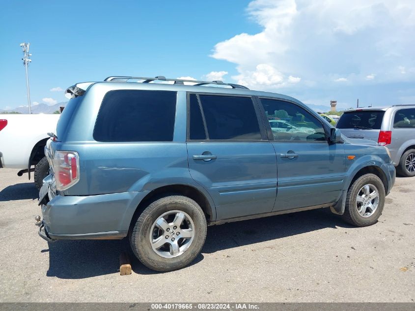 2007 Honda Pilot Ex-L VIN: 2HKYF18797H522664 Lot: 40179665