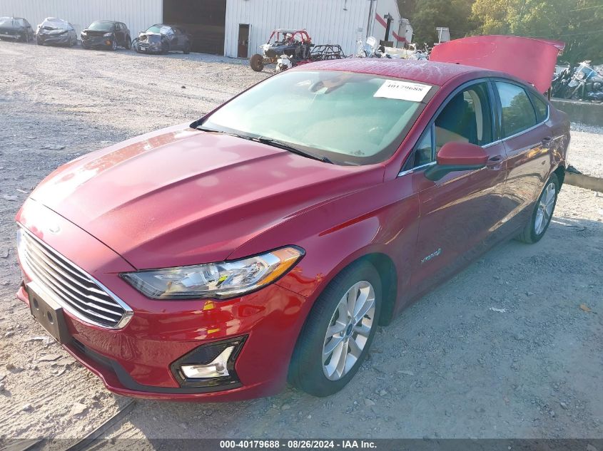 2019 Ford Fusion Hybrid Se VIN: 3FA6P0LUXKR226768 Lot: 40179688