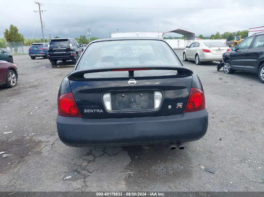 2006 Nissan Sentra Se-R VIN: 3N1AB51D66L620556 Lot: 40179833