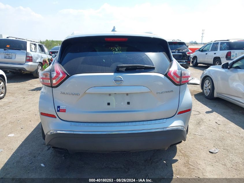 2018 Nissan Murano Platinum VIN: 5N1AZ2MG6JN160560 Lot: 40180253