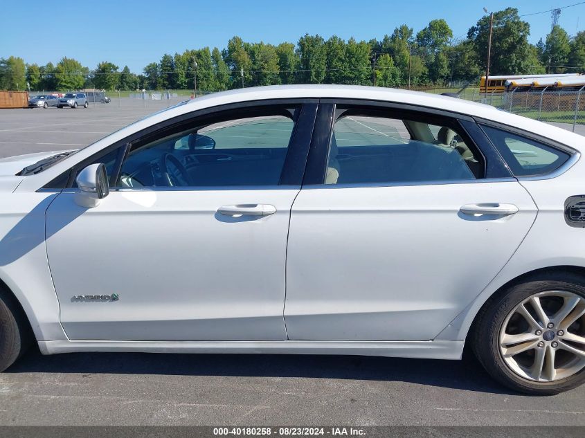 2018 Ford Fusion Hybrid Se VIN: 3FA6P0LU4JR178358 Lot: 40180258