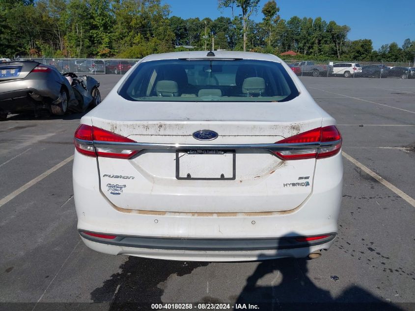 2018 Ford Fusion Hybrid Se VIN: 3FA6P0LU4JR178358 Lot: 40180258