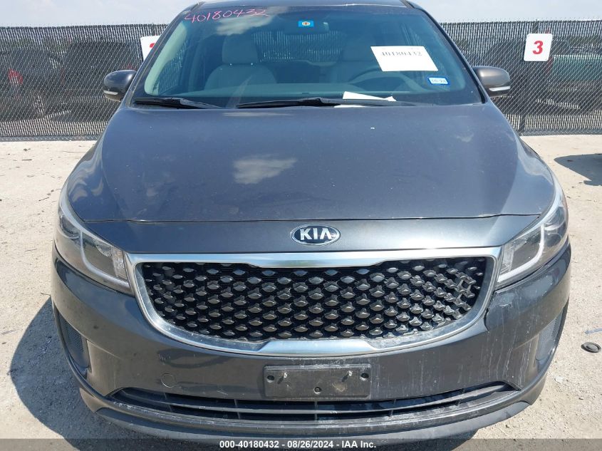 2016 Kia Sedona Lx VIN: KNDMB5C17G6182218 Lot: 40180432