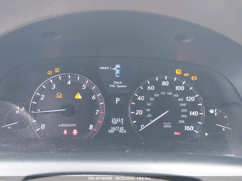 2007 Lexus Ls 460 VIN: JTHBL46F775033298 Lot: 40180485