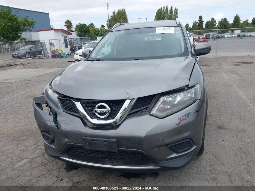 2016 Nissan Rogue Sv VIN: KNMAT2MT1GP642658 Lot: 40180521