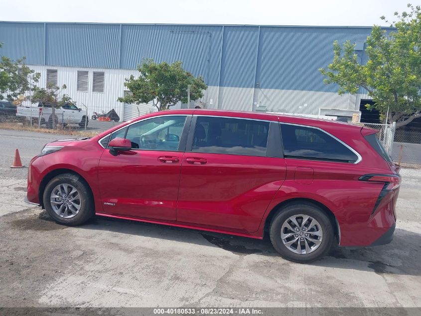 2021 Toyota Sienna Le VIN: 5TDKRKEC3MS030108 Lot: 40180533