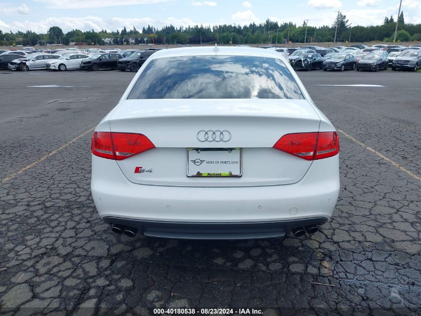 2012 Audi S4 3.0 Premium Plus VIN: WAUKGAFL1CA112071 Lot: 40180538