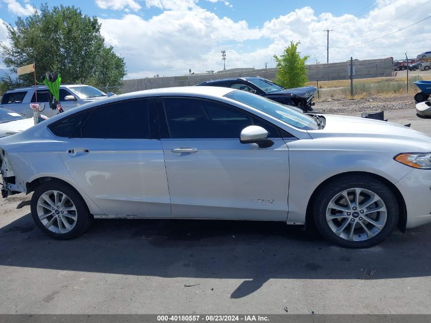 2019 Ford Fusion Hybrid Se VIN: 3FA6P0LUXKR208125 Lot: 40180557