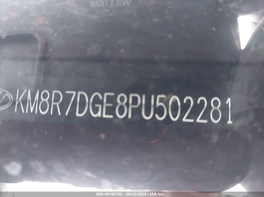 2023 Hyundai Palisade Calligraphy VIN: KM8R7DGE8PU502281 Lot: 40180702