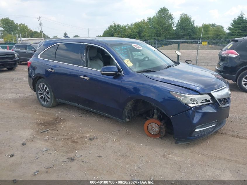 2015 Acura Mdx Technology Package VIN: 5FRYD4H46FB024673 Lot: 40180706