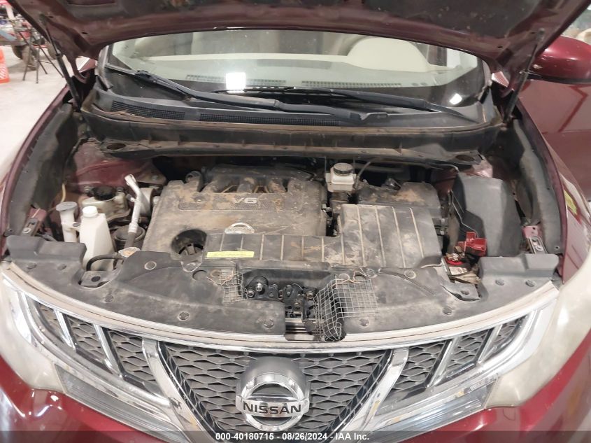 2012 Nissan Murano S VIN: JN8AZ1MW9CW205398 Lot: 40180715