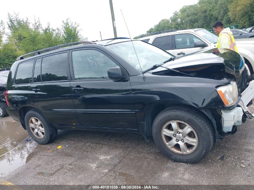 2003 Toyota Highlander V6 VIN: JTEGF21A530074143 Lot: 40181038