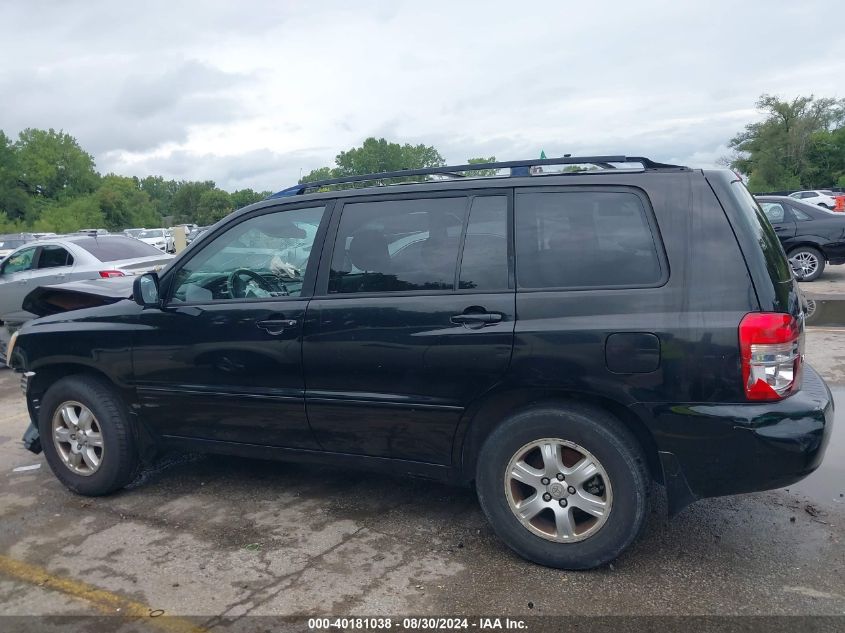 2003 Toyota Highlander V6 VIN: JTEGF21A530074143 Lot: 40181038