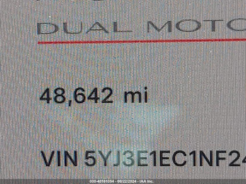 2022 Tesla Model 3 Performance Dual Motor All-Wheel Drive VIN: 5YJ3E1EC1NF243347 Lot: 40181054