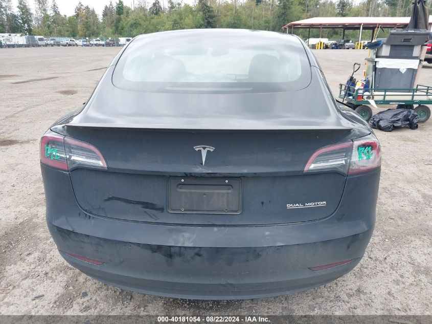 2022 Tesla Model 3 Performance Dual Motor All-Wheel Drive VIN: 5YJ3E1EC1NF243347 Lot: 40181054