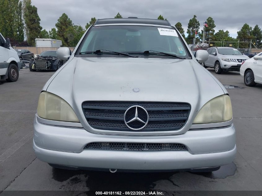 2000 Mercedes-Benz Ml 320 VIN: 4JGAB54EXYA160423 Lot: 40181162