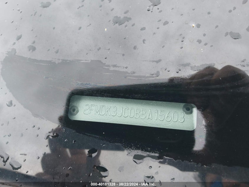 2011 Ford Edge Sel VIN: 2FMDK3JC0BBA15603 Lot: 40181328