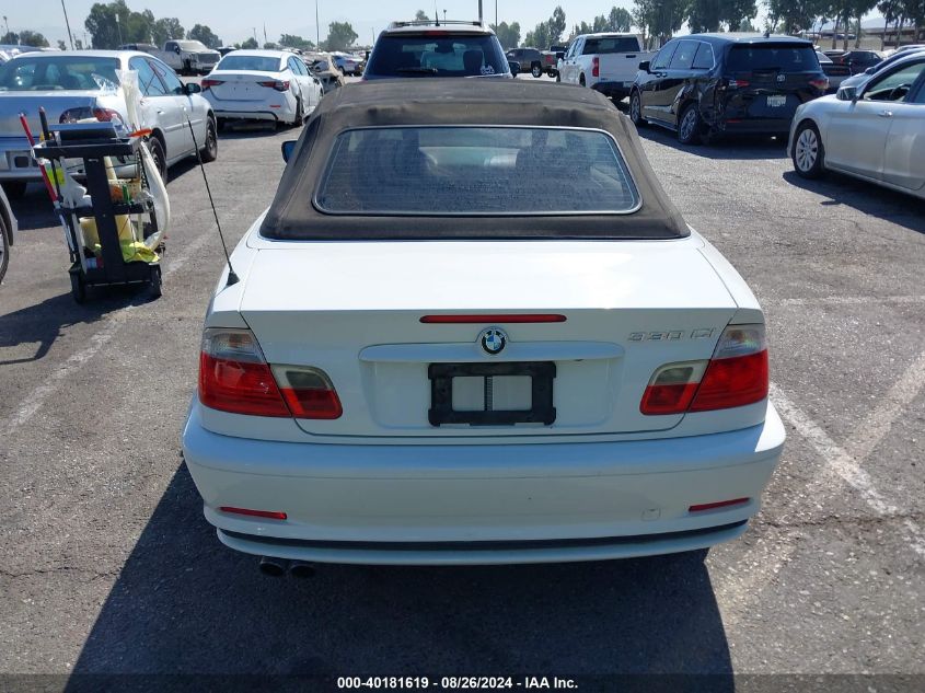 2002 BMW 330Ci VIN: WBABS53422JU92278 Lot: 40181619