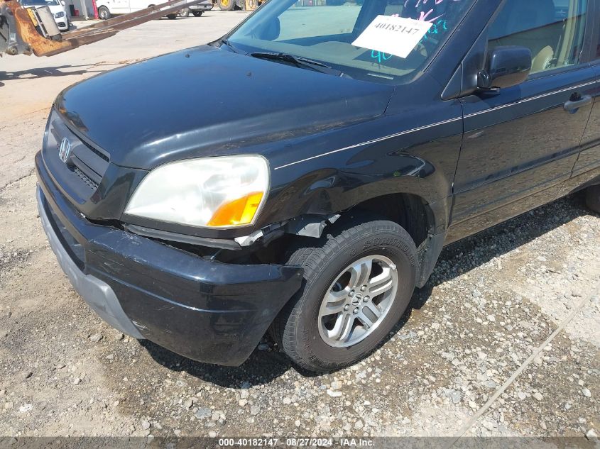 2005 Honda Pilot Ex-L VIN: 5FNYF18525B040239 Lot: 40182147