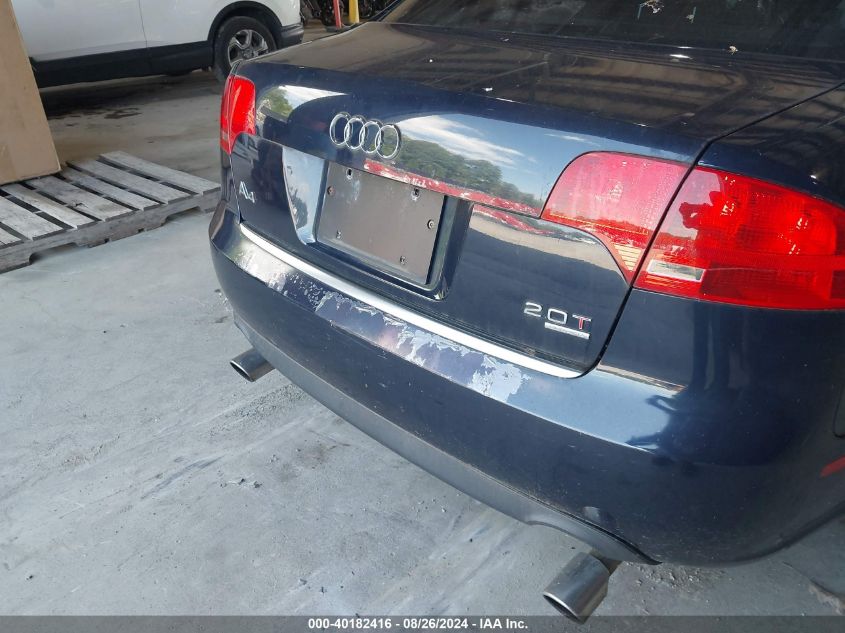 2006 Audi A4 2.0T VIN: WAUDF78E46A052028 Lot: 40182416