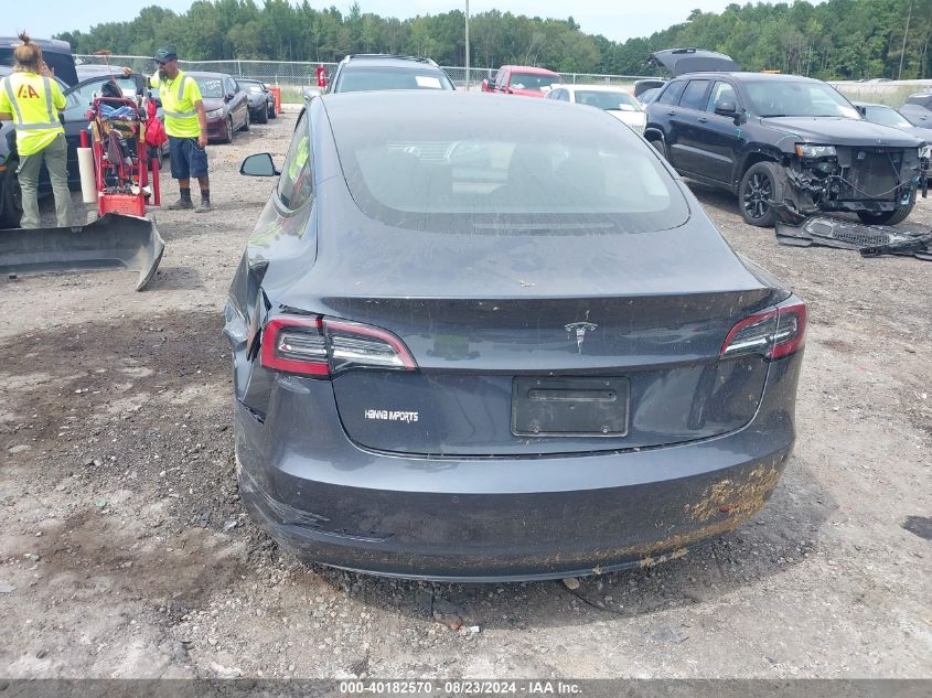 2021 Tesla Model 3 Standard Range Plus Rear-Wheel Drive VIN: 5YJ3E1EAXMF091646 Lot: 40182570