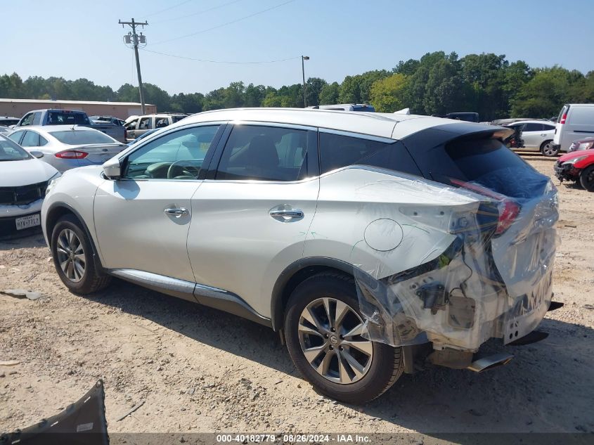 2015 Nissan Murano Sl VIN: 5N1AZ2MG1FN278586 Lot: 40182779