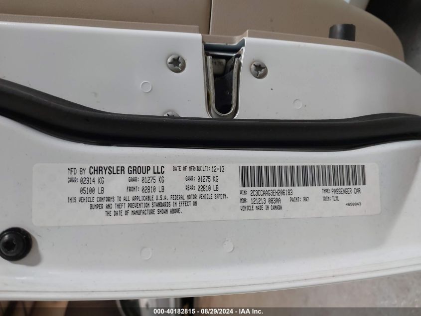 2C3CCAAG3EH206183 2014 Chrysler 300