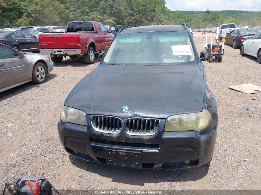 2006 BMW X3 3.0I VIN: WBXPA93436WG74802 Lot: 40183004